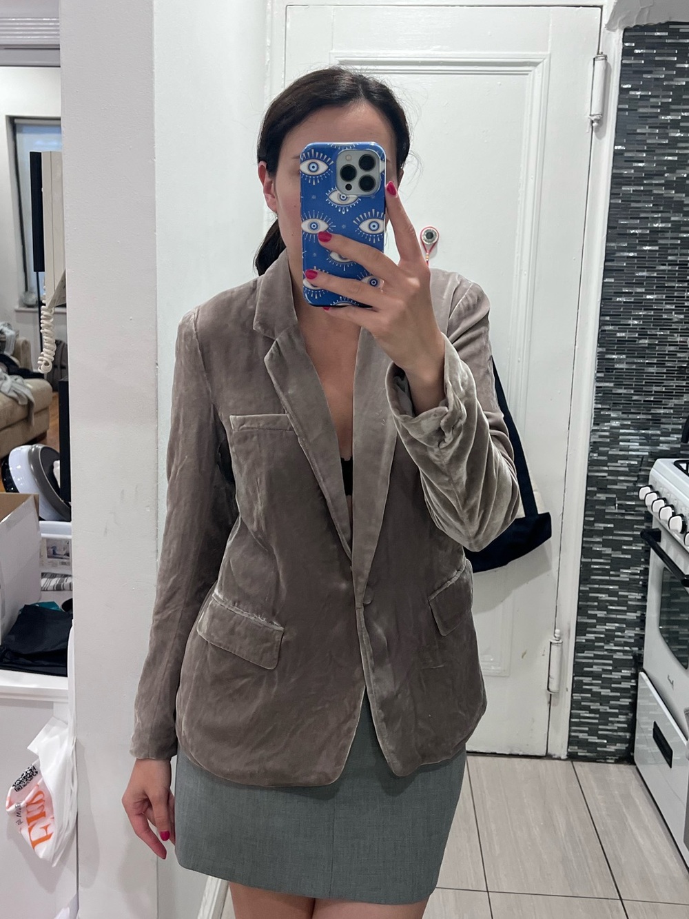 JOIE Gray Velvet Mehira Blazer 💕